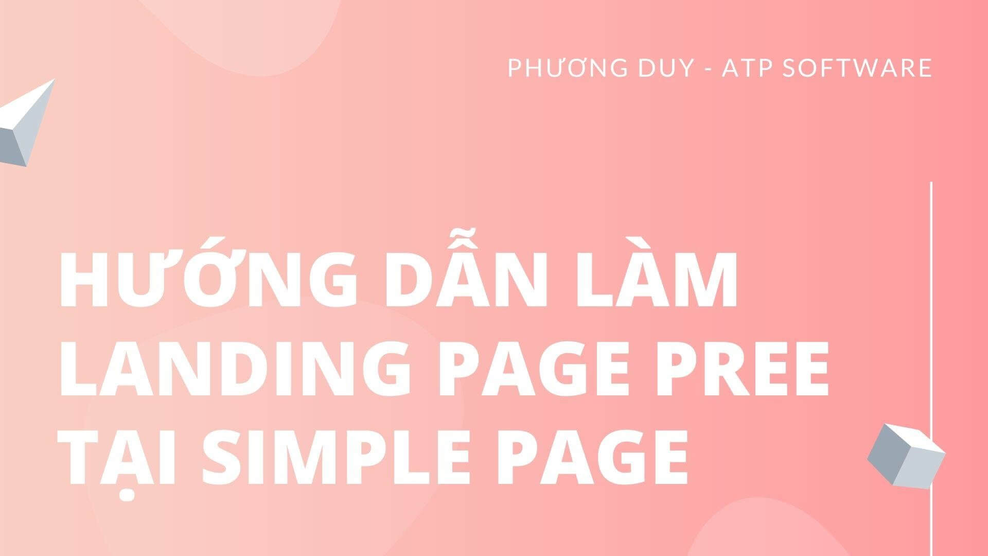 Simple Page nền tảng thiết kế landing page miễn phí