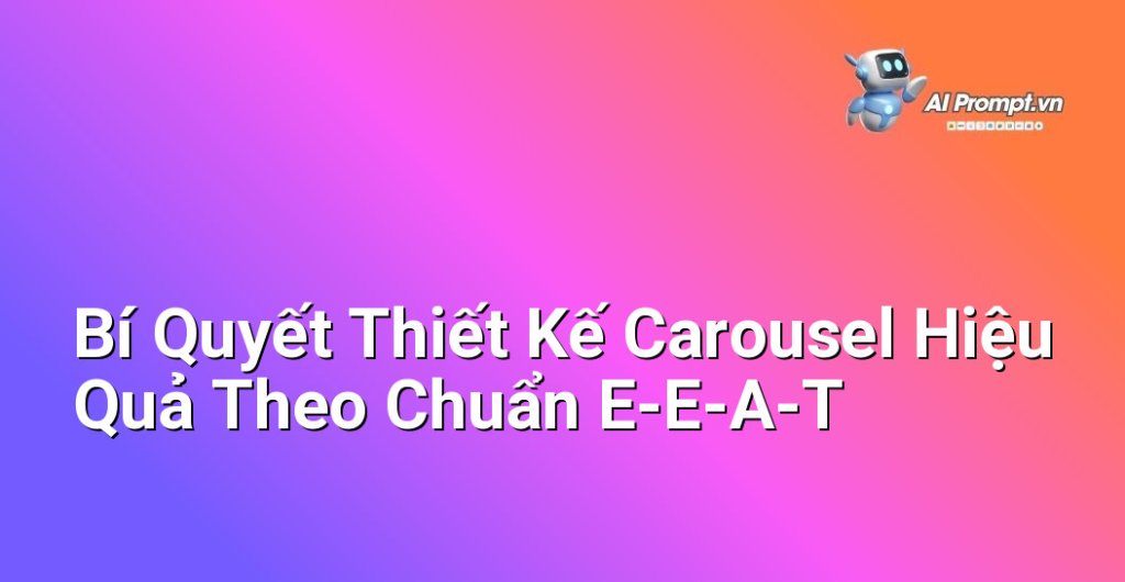 Thực hành về thiết kế carousel hiệu quả theo tiêu chuẩn E-E-A-T, nhấn mạnh vào trải nghiệm, chuyên môn, và sự tin cậy
