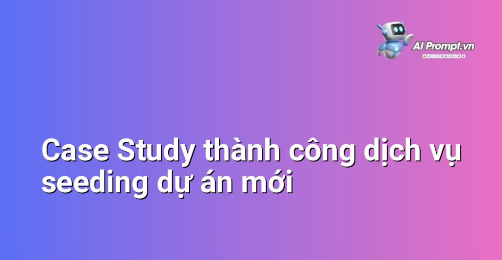 Biểu đồ kết quả Case Study dịch vụ seeding dự án mới