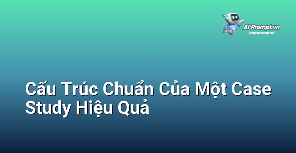 Sơ đồ cấu trúc dạng cây hoặc danh sách các phần tử chính của một case study, với tiêu đề rõ ràng cho từng phần như Giới thiệu, Tình huống, Giải pháp, Kết quả, Bài học