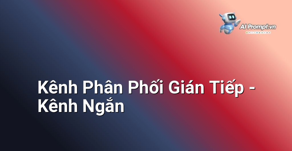 Biểu đồ đơn giản minh họa kênh phân phối gián tiếp ngắn: Nhà Sản Xuất -> Nhà Bán Lẻ -> Người Tiêu Dùng