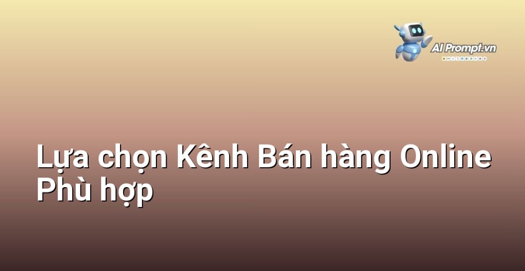 Biểu đồ so sánh các kênh bán hàng online phổ biến như website, mạng xã hội, sàn thương mại điện tử