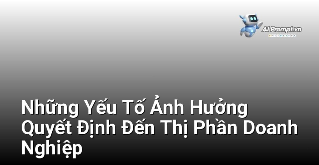 Infographic về các yếu tố quan trọng ảnh hưởng tới thị phần của một công ty